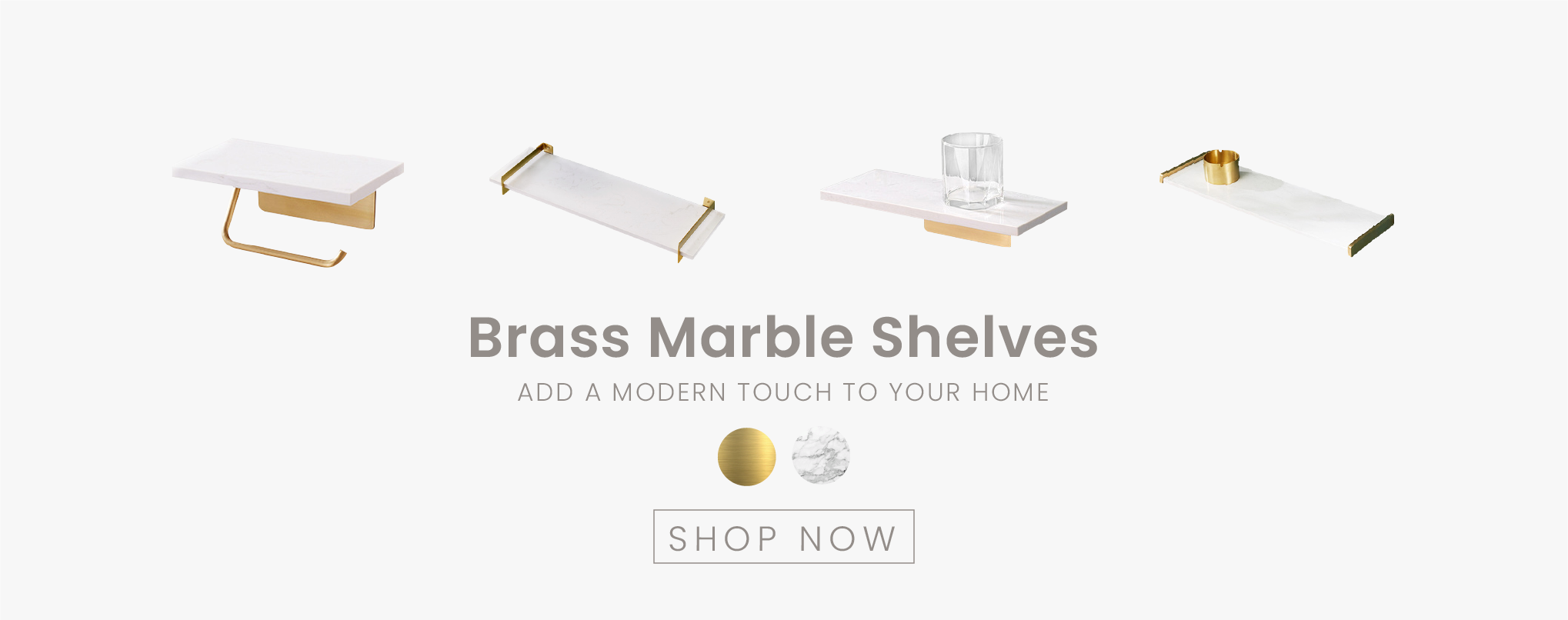 2022 Brass Marble Shelves