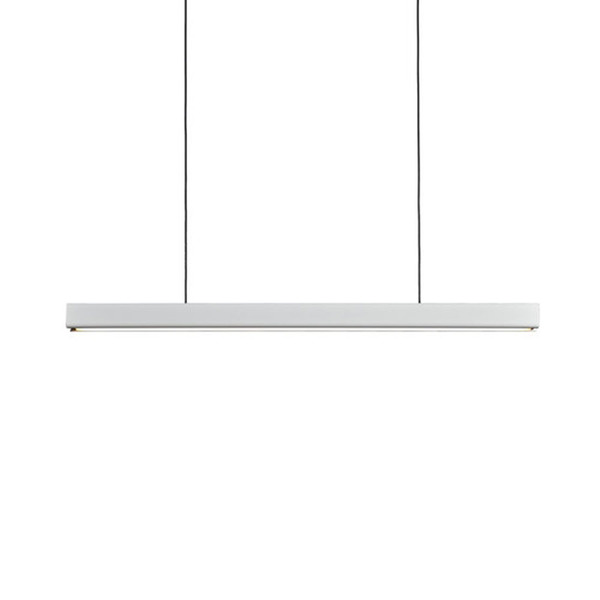 White linear store pendant light