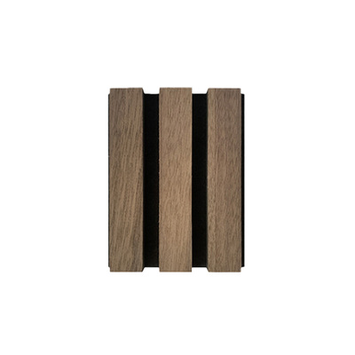 Acoustic Slat Wood Wall Panel | Natural Grain Veneer | Walnut | Noise Reduction 