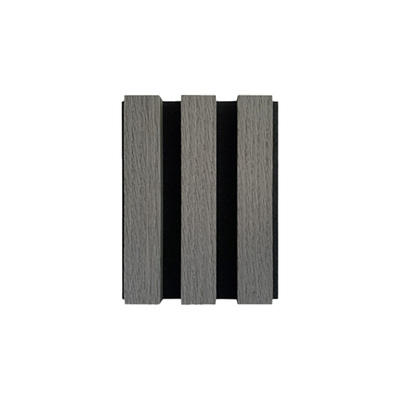 Acoustic Slat Wood Wall Panel | Natural Grain Veneer | Grey Oak | Noise Reduction 