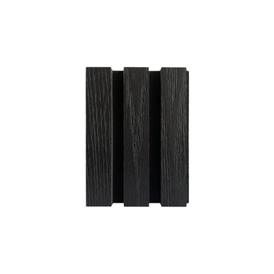 Acoustic Slat Wood Wall Panel | Natural Grain Veneer | Black Oak | Noise Reduction 