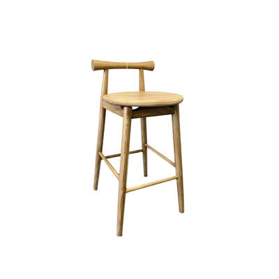 Danish Timber Bar Stool | Bowknot | Natural Ash