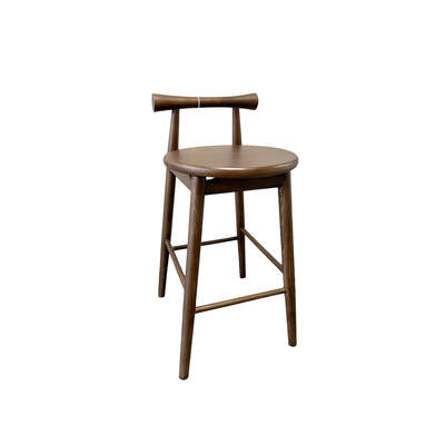 Danish Timber Bar Stool | Bowknot | Walnut