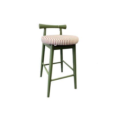 Danish Timber Bar Stool | Bowknot | Green