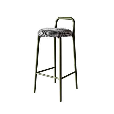 Danish Metal Bar Stool | Skift | Pantone Steel Frame | Grid Fabric Seat